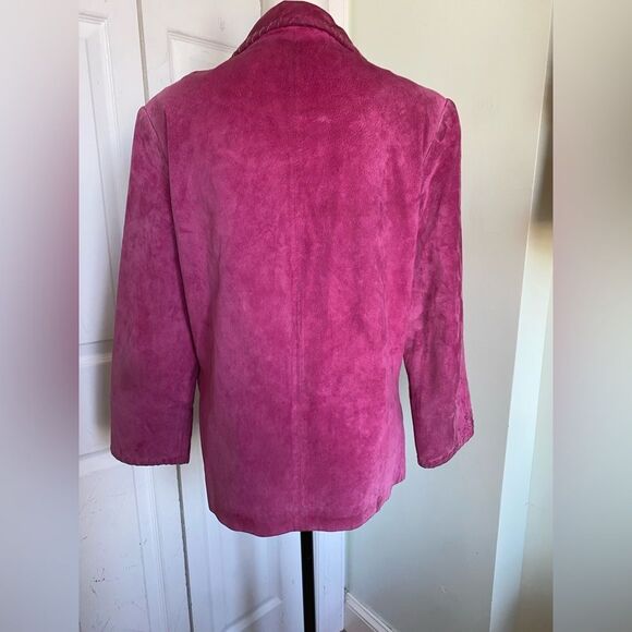 Y2K/90S Suede Pink/ Fuchsia Brand Redd Jacket - Picture 4 of 12